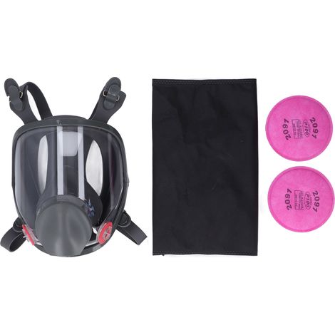 Masque intégral respirateur KP100 filtre coton silicone étanche confortable réutilisable protection faciale (1/5)
