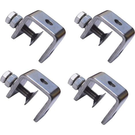 BRAVIX 4 Pièces En Acier Inoxydable 304 Pinces En Forme De C étau Pinces Robustes à Bois Avec Une Large Ouverture De Mâchoire (1/5)