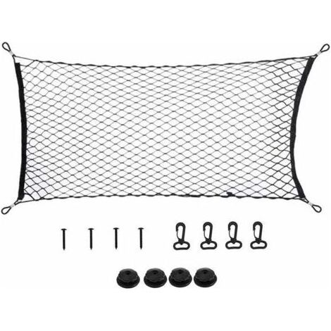 Bâches et filets de remorque,Filet de rangement universel pour voiture, filet de rangement pour bagages, filet de coffre de voiture, filet d'accessoires de voiture, filet pour bagages d'enfan (1/5)