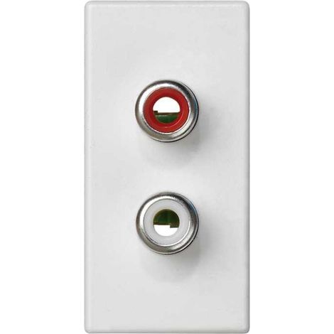 Presa audio Simon Connect K45/2 2xRCA /Cinch/ bianco puro K101B/9