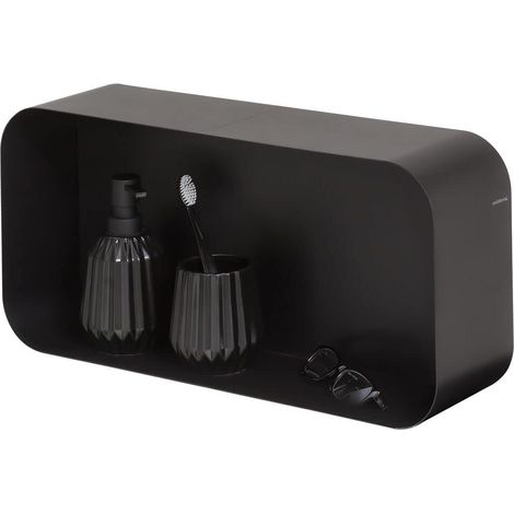 Sealskin Brix Cubo da Parete, Grande, Metallo, Nero, 50 x 24 x 12 cm