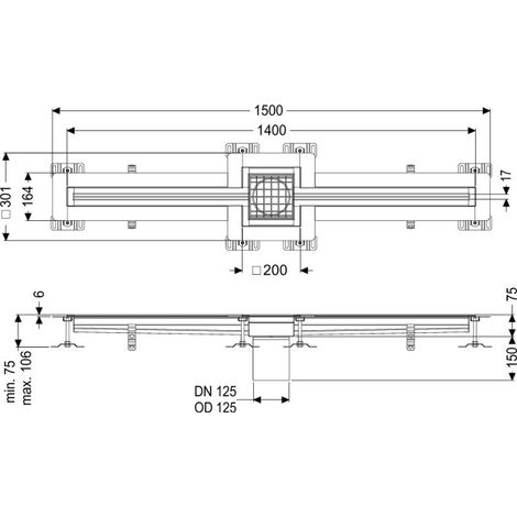KESSEL 6202140 Caniveau à fente Ferrofix
