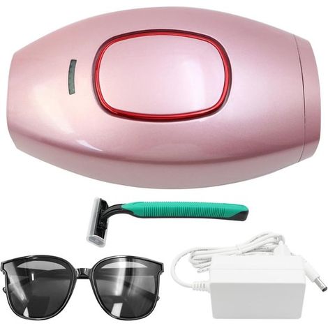 Haarentfernungsgerät, dauerhafte Haarentfernung mit 5 Energiestufen, schmerzfreie Haarentfernung für Männer und Frauen, Haarentfernung für Gesicht, Beine, Arme/Körper, rosa (1/5)