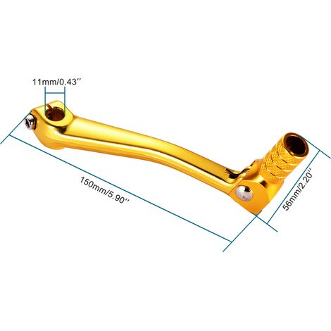 CNC-gefräster, klappbarer Schalthebel aus Aluminium für 50-125 cm³ Viertakt-Offroad-Motorräder – verstärktes Aluminium, goldfarben (1/4)