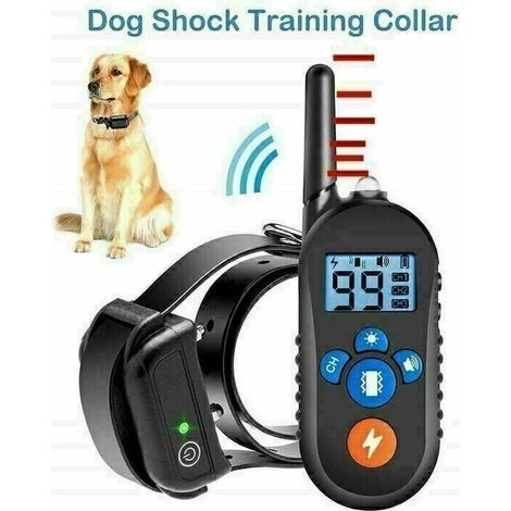 Anti-bark, for dogs - rechargeable, 3 modes vibration/shock/beep, range 800 meters, black (1/4)