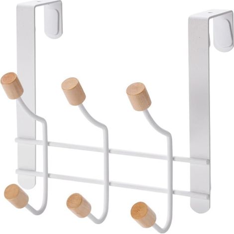 Appendiabiti da parete in metallo sopra la porta, portasciugamani sospeso per bagno, camera da letto, cucina, ganci (1/5)