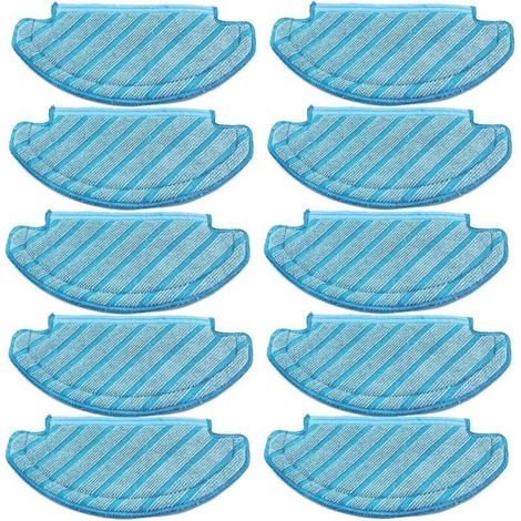 Lot de 10 serpillères pour Robot aspirateur Ecovacs Deebot Ozmo T8 AIVI T8 Max and T8 Series/ N8 Pro-Crezuo (1/4)
