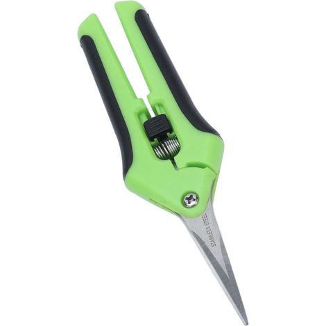 Gartenschere 6,5 Zoll, Federbelastung, ermüdungsarm, komfortabler Griff, sicherer Halt, grüne Ausführung (1/5)