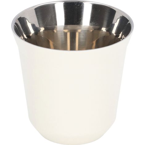 Kaffeebecher aus Edelstahl 304, Weithalsdesign, weiß, doppelwandig, gute Wärmeisolierung, 160 ml (1/5)