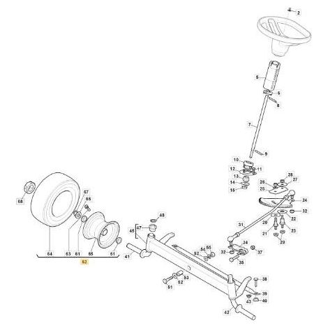RUOTA 15 FENGCHI+WANDAP519DG ORIGINALE STIGA - 382680078/0