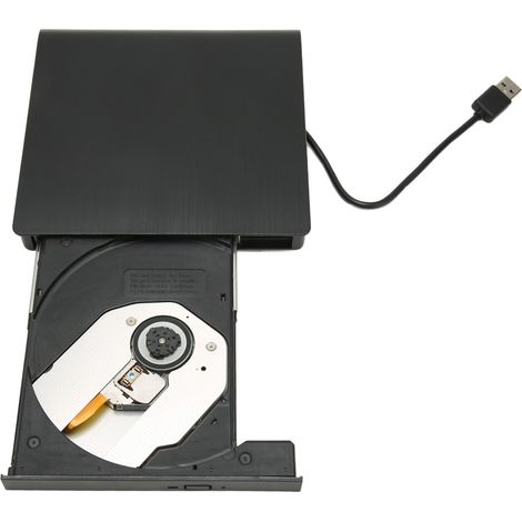 Ein vielseitiger DVD-Player für Laptops, äußerst anpassungsfähig, ein tragbarer Disc-Brenner, Plug & Play (schwarz).