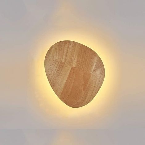 Wooden LED Table Lamp, Modern Wall Light for Living Room, Bedroom, Dining Room, Hallway, Staircase, Decorative Lighting, Warm Light, 8W (1/5)