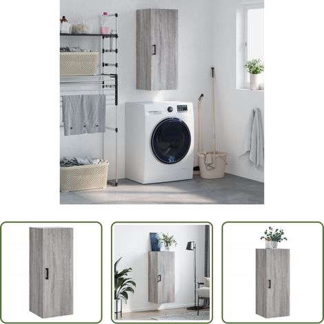 Holzschrank -  Wandschrank Grau Sonoma 34,5x34x90 cm (1/5)