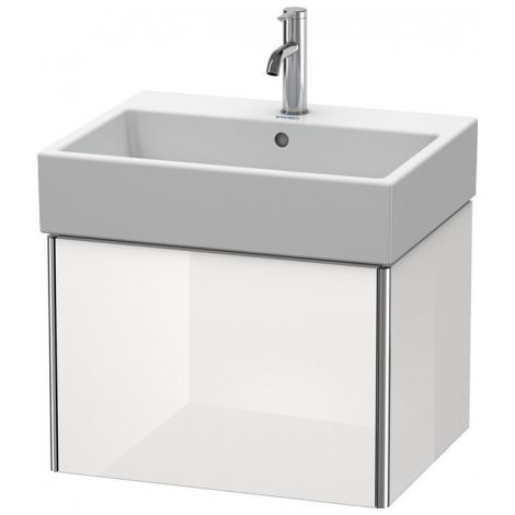 Duravit XSquare Vanity, meuble sous-lavabo mural 58,4x 46,0 cm, 1 tiroir, pour lavabo Vero Air 235060, Couleur (avant/corps): Laque brillante blanche - XS409308585