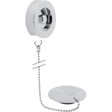 Geberit set di montaggio per scarico vasca con tappo, cromo spazzolato: d=75–12mm, 240469211