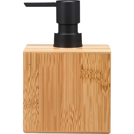 Dispenser di sapone in bambù con dispenser nero (1/5)