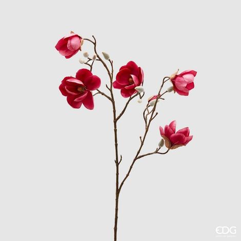 EDG Enzo De Gasperi Ramo Magnolia Stellata Artificiale H 80 Cm Fuchsia (1/2)