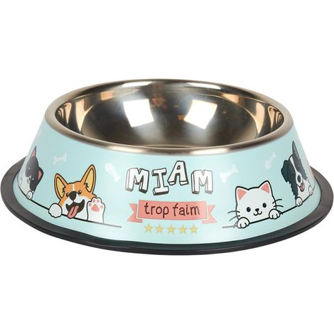 Gamelle Antidérapante "Miam" 22cm Bleu (1/3)