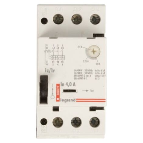 Disyuntor de motor Legrand 1,5 kW 6 kA 400 V