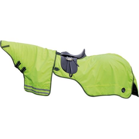125 cm, Neongelb 8041: Wasserdichte Decke Reflektierendes Außenmaterial 600 Denier mit Sattelöffnung und Fleece-Futter (1/5)