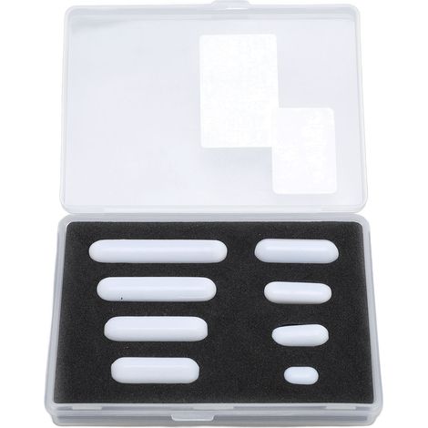 Jeu de barres d'agitation magnétiques en PTFE, 8 pièces, barres de mélange pour agitateur de laboratoire 10mm 15mm 20mm 25mm 30mm 35mm 40mm (1/5)