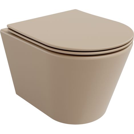 Mexen Rico cuvette WC Rimless avec abattant à descente lente slim, duroplast, cappuccino mat - 30724064 (1/5)
