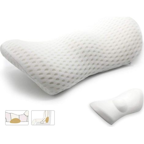 Coussin de Soutien du Dos, Oreiller de Soutien Lombaire en Mousse à Mémoire de Forme, Oreiller de Couchage de Soutien de Taille pour Chaise de Bureau, Siège D'auto et Maternité (1/5)
