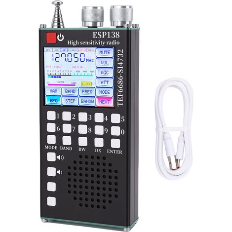 Radio pleine bande FM LW MW SW Air SSB double systèmes 2,4 pouces IPS écran tactile portable Bluetooth (1/5)
