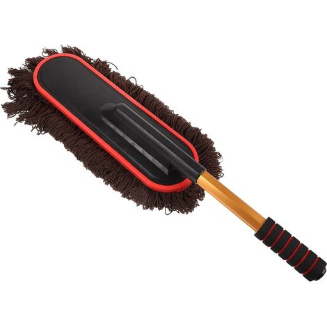 Brosse de Lavage Voiture Rétractable en Fil de Coton, Manche Ergonomique (1/5)