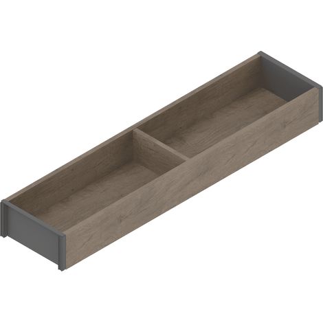 Blum Ambia-Line Schubkastenrahmen schmal - 422x100x50mm, Nebraska Eiche Stahl