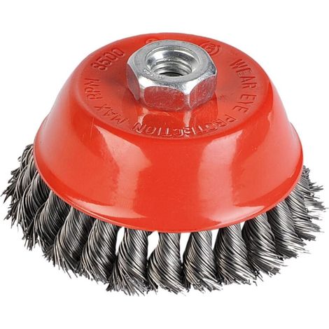 TrAdE Shop Traesio - Spazzola A Tazza Foro 14 Diam 160 Mm Filo Ritorto Ferro Smerigliatrice Edilizia - (1/2)