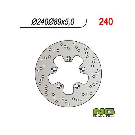 Disco de freno trasero Suzuki GSF/GSR/SV/RF 240 mm 5x10,5 mm Acero NG