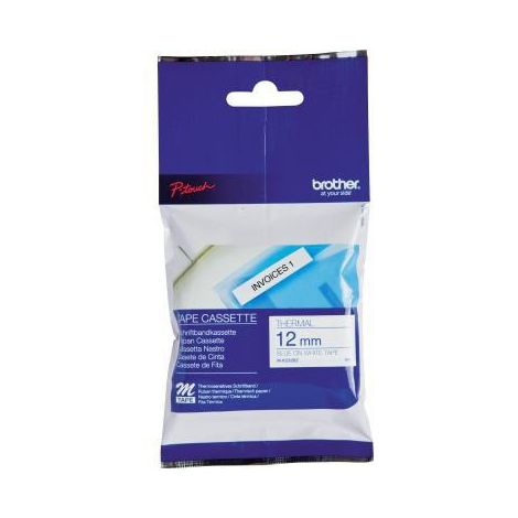 Schriftbandkassette P-touch M-K233 12 mm x 8 m (B x L) weiß blau (1/4)