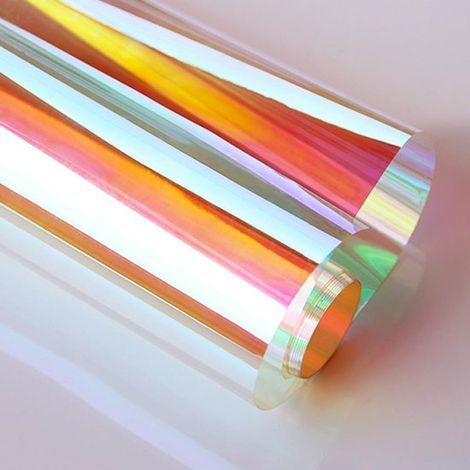 Film de protection solaire Long-Ziming - Film dichroïque pour vitrages - Film holographique pour vitrages - Effet arc-en-ciel - PET - Absorbe les UV et la chaleur, étanche à l'eau, résistant aux explo (1/5)