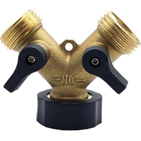 Collecteur en laiton, lot de 2 raccords en Y de 3/4 pouce, idéal pour l'irrigation agricole. Conception robuste et étanche, résistante aux températures élevées. (1/5)