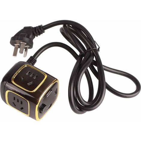 Multifunktionaler Stromwandler mit mehreren Anschlüssen, Ladegerät, Netzsteckeradapter für Haushalt und Reisen, 220 V, Typ 5, 1,8 Meter (1/5)