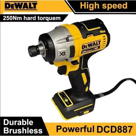 DEWALT DCD887 Visseuse à chocs rechargeable sans balais, grande vitesse pour bricolage et chantier (1/5)