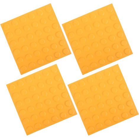 Dalles de sol tactiles en PVC jaune, lot 4, avec orientation et foncti (1/5)