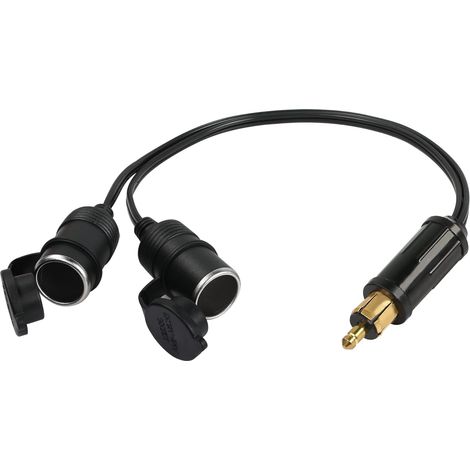 Allume-cigare de voiture multiprise, 2 prises répartiteur 12V/24V adaptateur allume-cigare mâle à femelle câble d'extension de prise, 40CM (1/5)