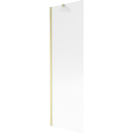 Mexen Next Badewannenwand 1-flügelig 60 x 150 cm, Streifen, gebürstetes Gold - 895-060-000-00-09-55 (1/5)