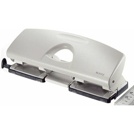 Leitz Fermacarte 4 Fori Grigio per Ufficio Sostenibile (1/3)
