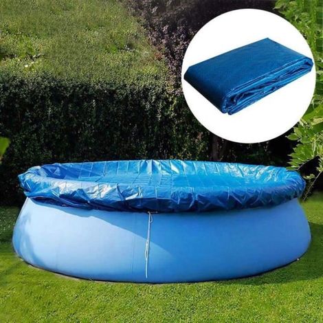 Bâche de Protection pour Piscine - Bâche Solaire - Couverture de Piscine 183 cm - Bleu - Rond (1/4)