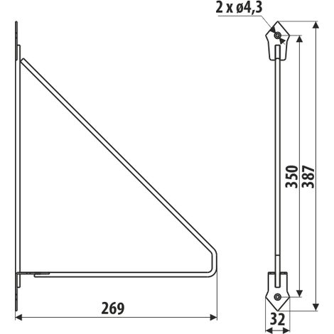 Support MP08, noir super mat (1/3)