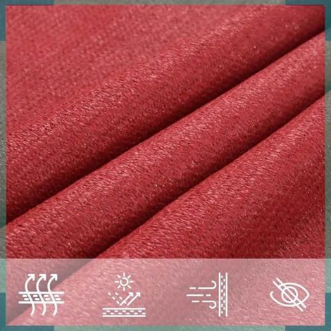 311653 Voile d'ombrage 160 g/m² Rouge 3/4x2 m PEHD (1/5)