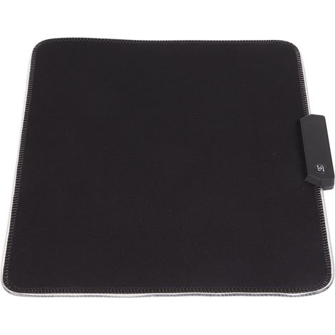 Tapis de Souris Gamer RGB 30x25cm avec 12 Modes Lumineux USB, Optimisé pour Jeux et Faible DPI