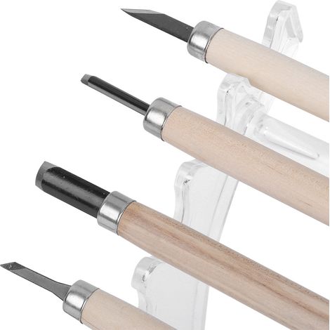 Ensemble d'outils de sculpture sur bois D1 avec support (1/5)