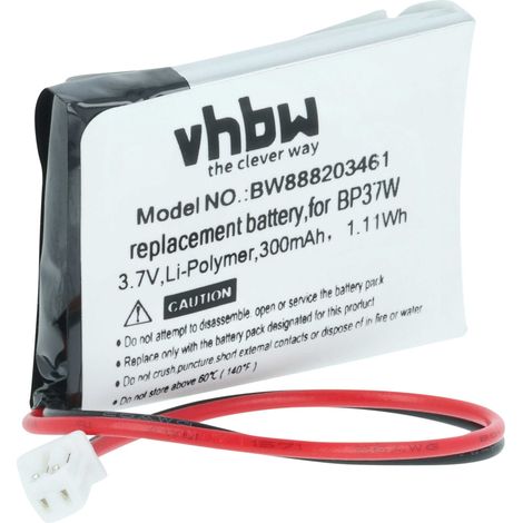 vhbw Akku kompatibel mit Dogtra Trainers ARC Hundehalsband Hunde-Trainer (300 mAh, 3,7 V, Li-Polymer)