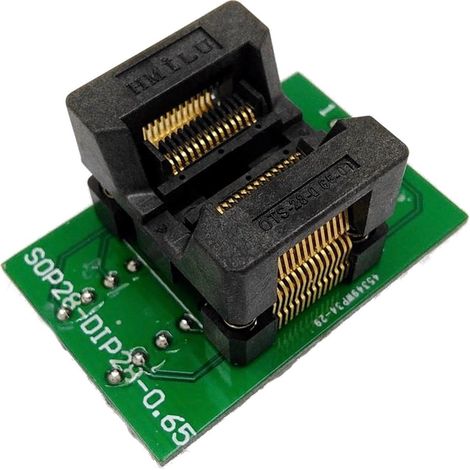 Zocalo programador facil insercion Sop28 a Dip28 PITCH 0,65 (1/2)