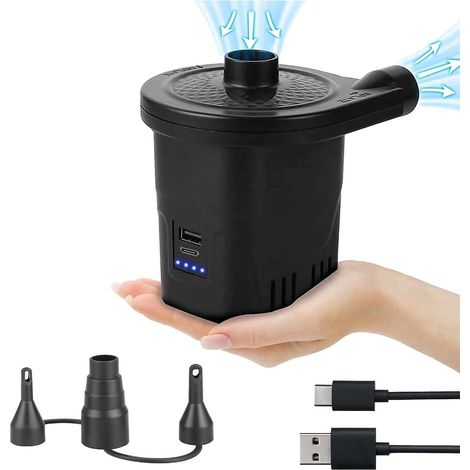 Pompe électrique rechargeable 4000 mAh, gonfleur électrique Type-C 5V pour matelas gonflables, piscines, bouées et bateaux gonflables (1/4)
