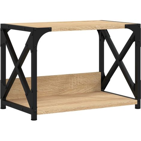 Support d'imprimante à 2 niveaux chêne sonoma 44x26x31,5 cm